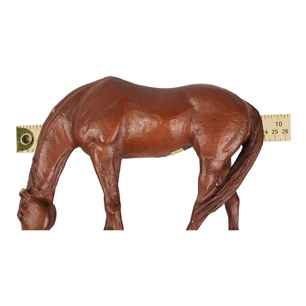 Vintage Red Mill Horse Sculpture Handcrafted Brown Standing Figurine Foal USA - Picture 9 of 10